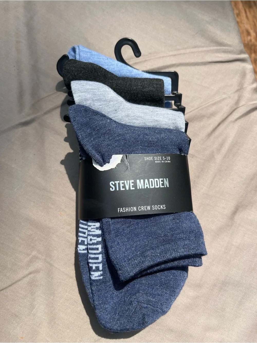 Steve Madden Women's Crew Socks - Navy, Light Blue, Gray, Black